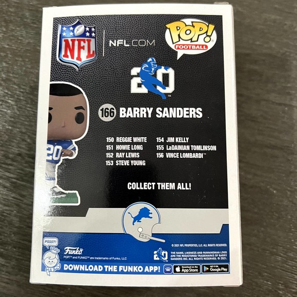 Funko Pop! NFL Football Barry Sanders #166 Best Buy Exclusive - Picture 3 of 6